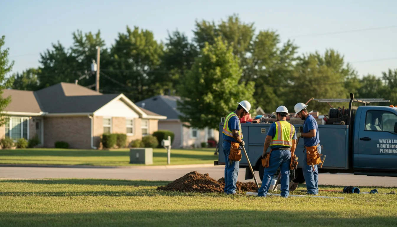 Residential water line and bathroom plumbing service in Helenville, WI